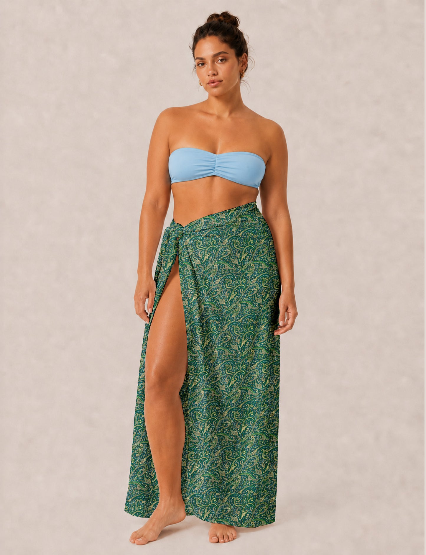 Explore sustainable elegance with our PAREO – a versatile piece for conscious fashion enthusiasts. More than an accessory, it's a statement of ethical clothing and green fashion. Ideal for getaways, this wrap-around works as a coverup, turban, or throw, showcasing our commitment to slow fashion, upcycled garments, and eco-friendly practices. Elevate your wardrobe with this eco-conscious and stylish pareo, a perfect addition to your collection of sustainable women's clothing.