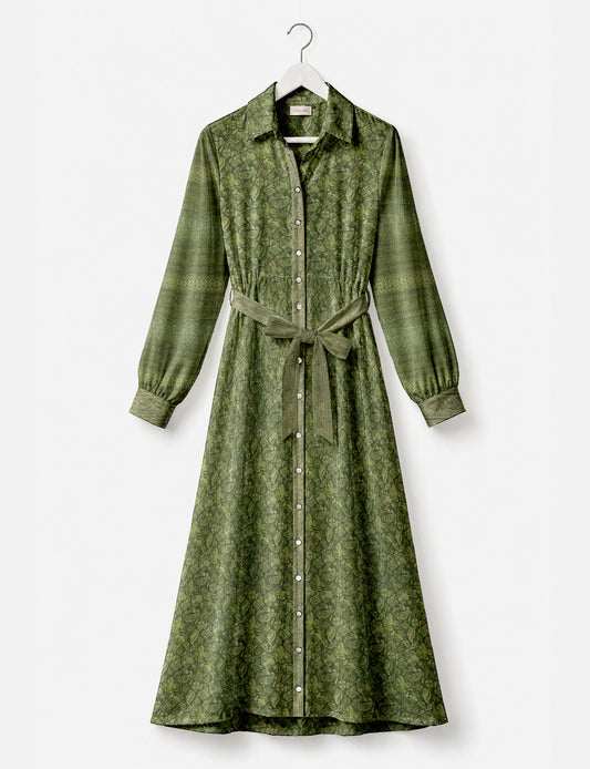 Long shirt dress - Yellow Tropical