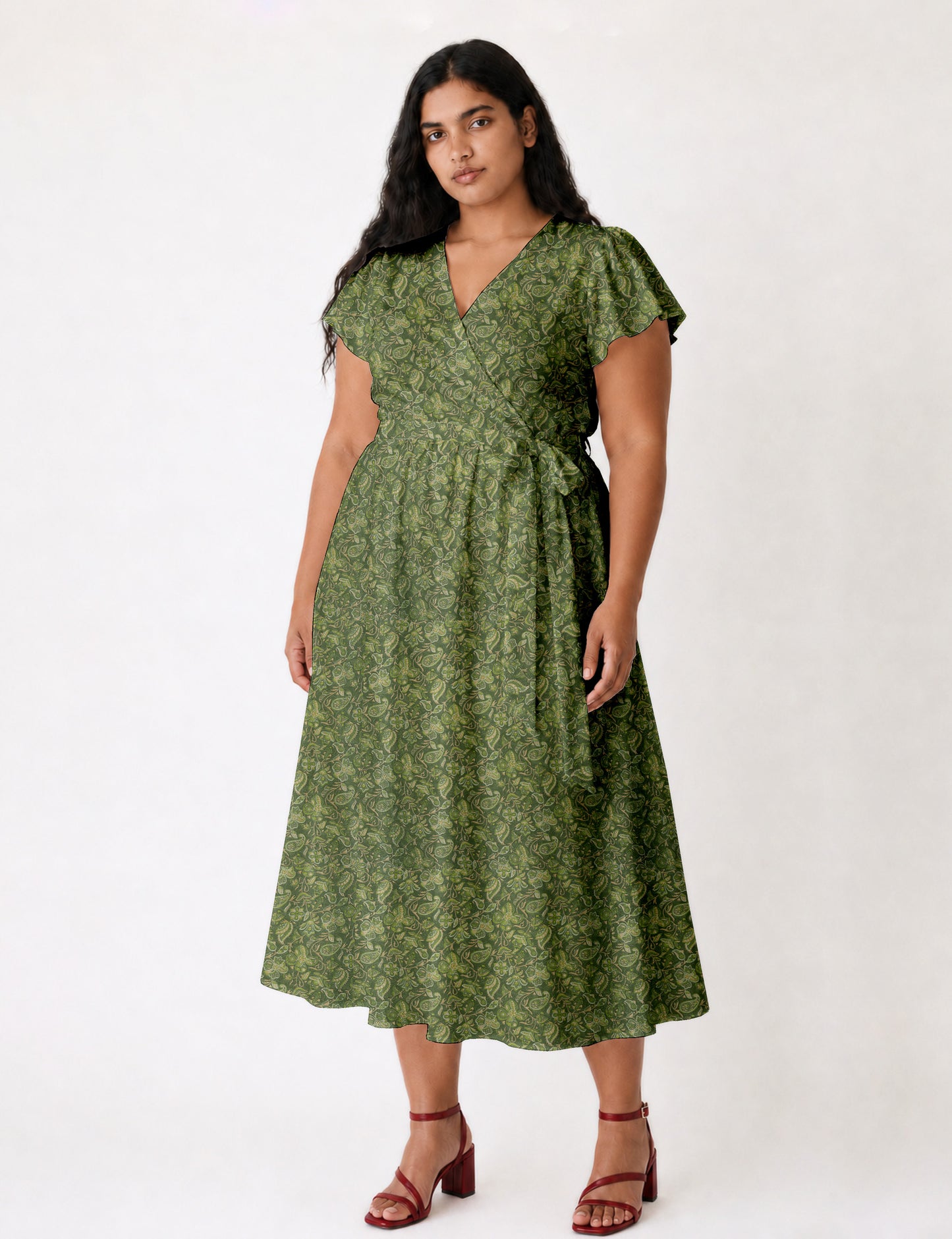 Wrap dress - Yellow Tropical