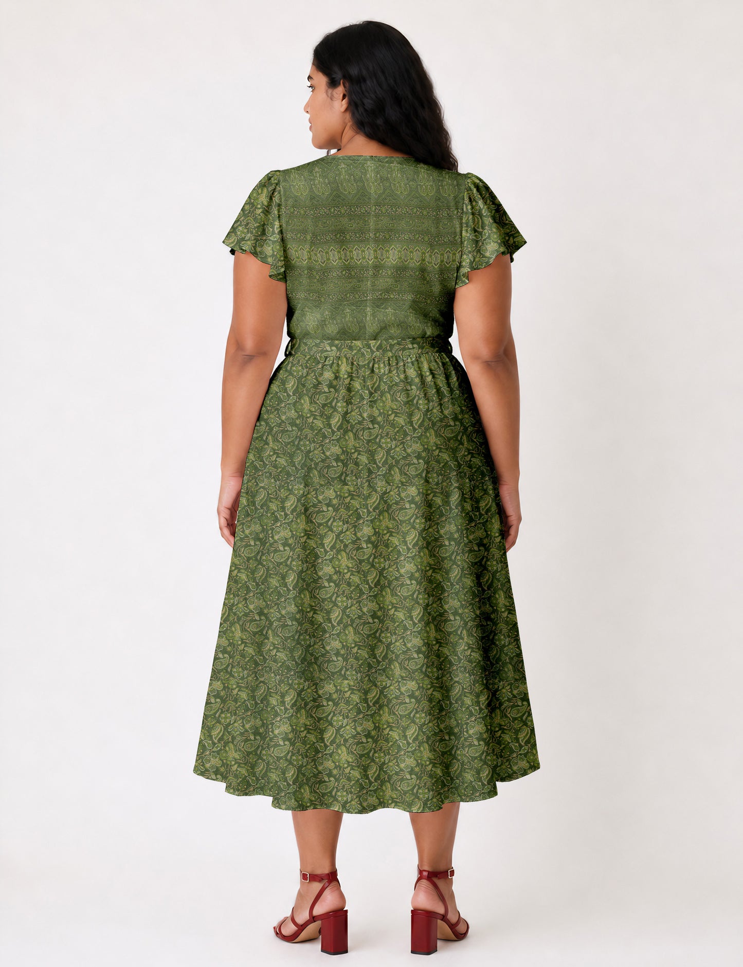 Wrap dress - Yellow Tropical