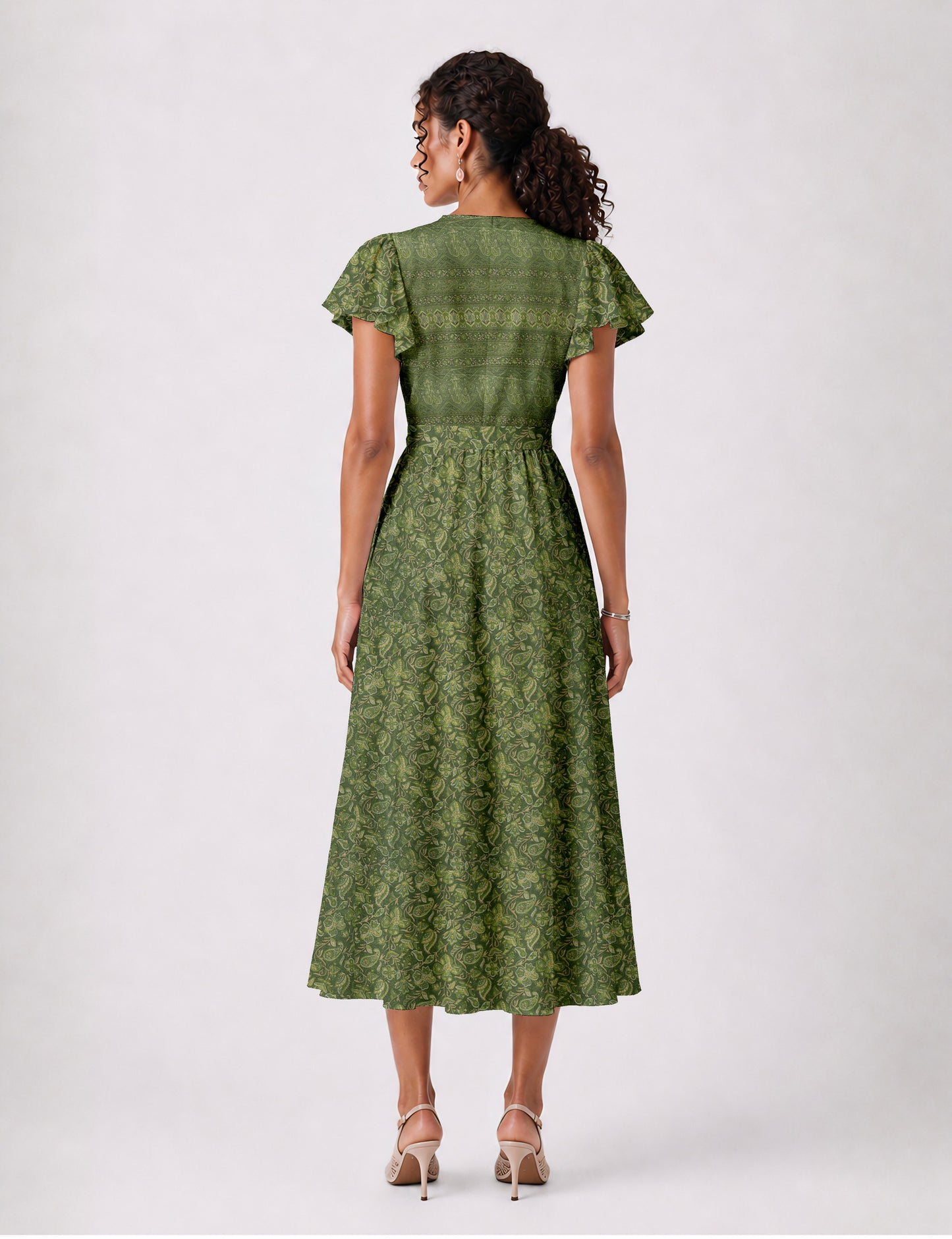 Wrap dress - Yellow Tropical