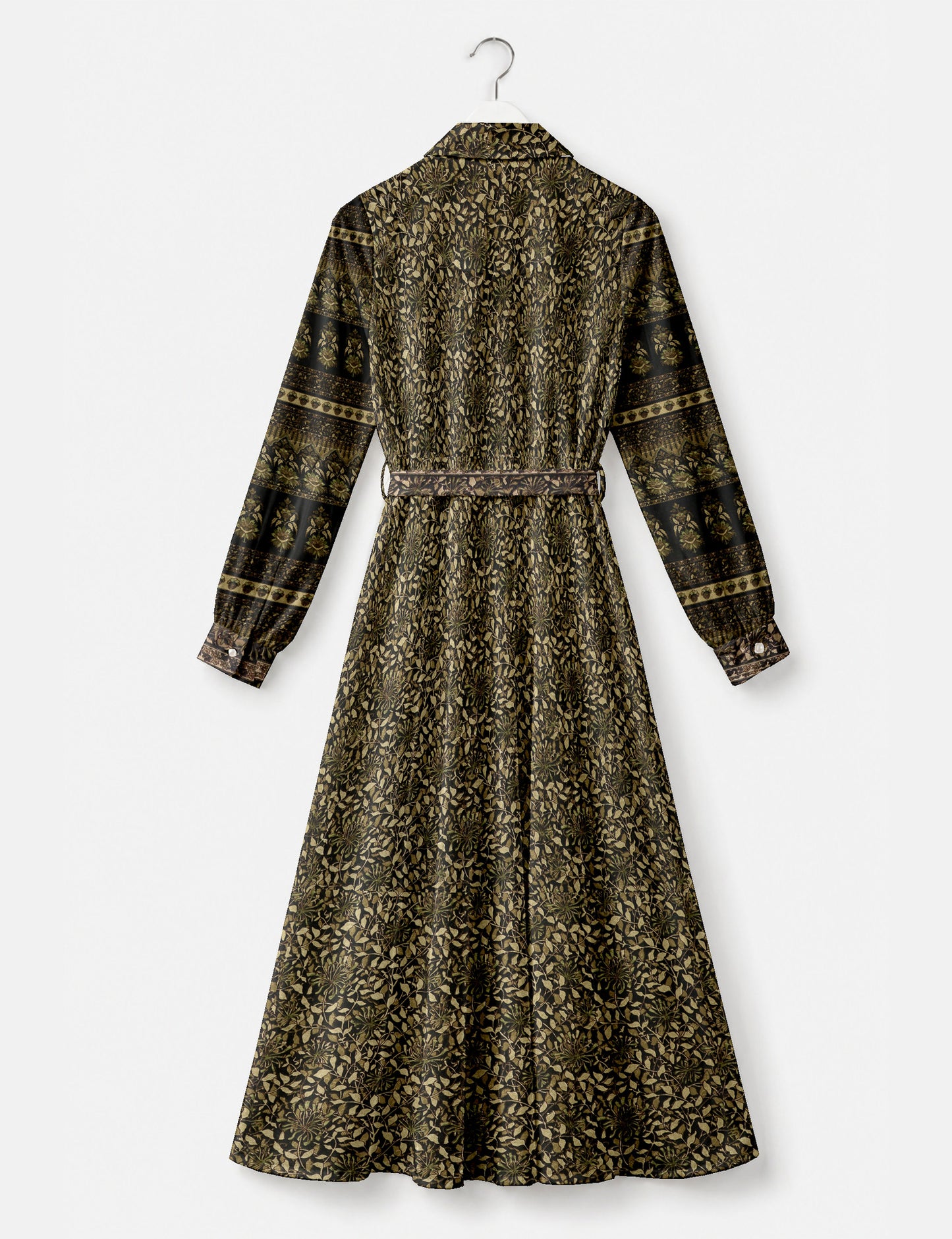 Long shirt dress - Green Tropical