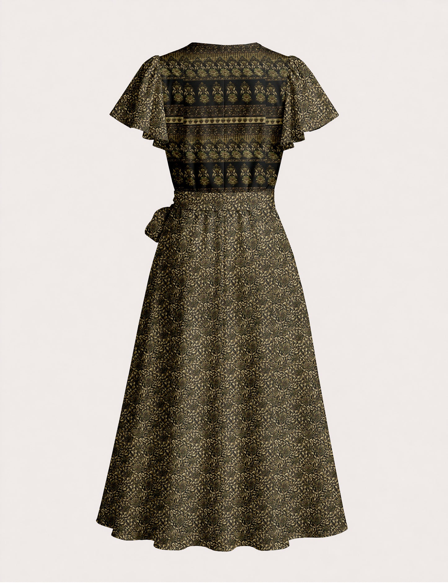 Wrap dress - Green Tropical
