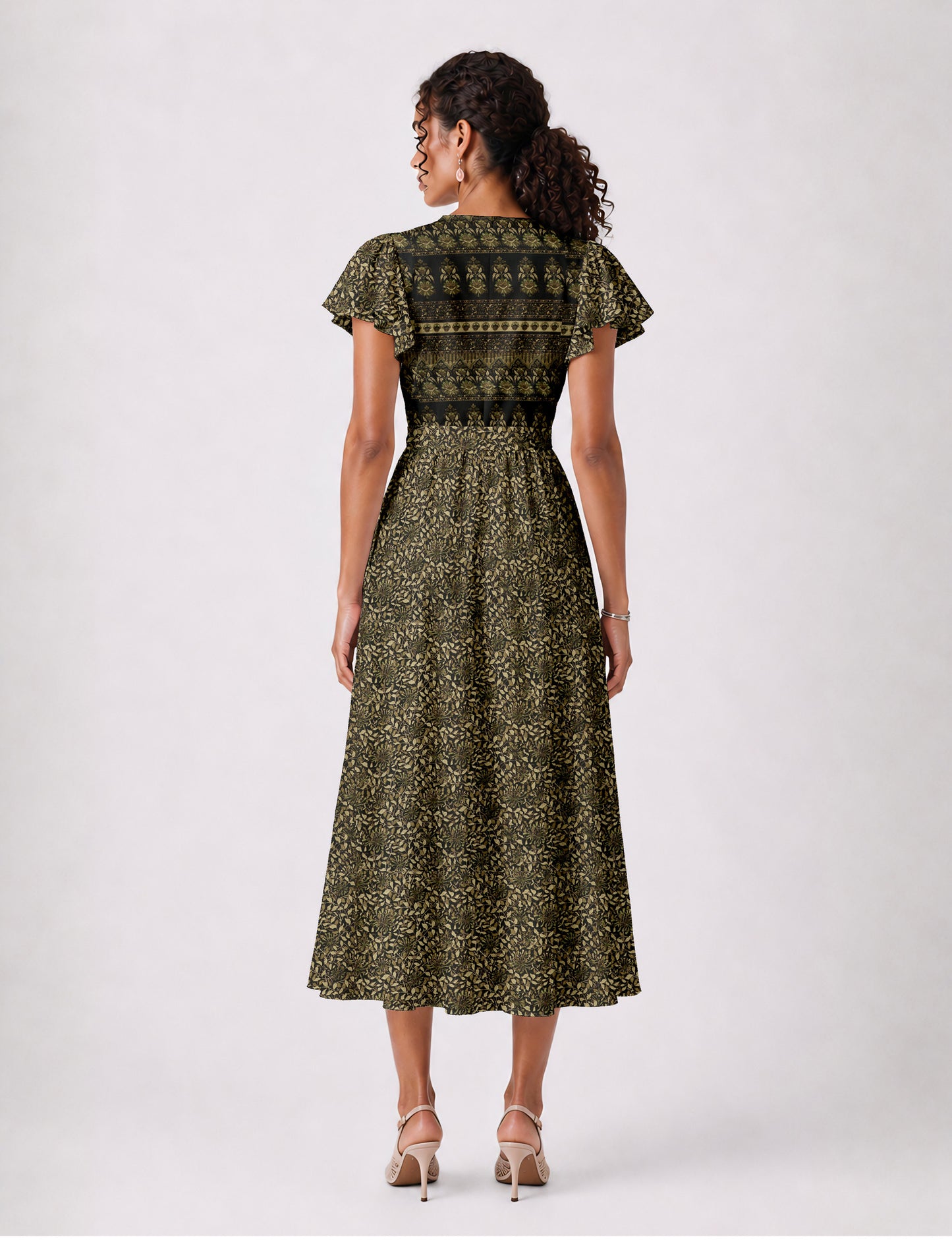 Wrap dress - Green Tropical