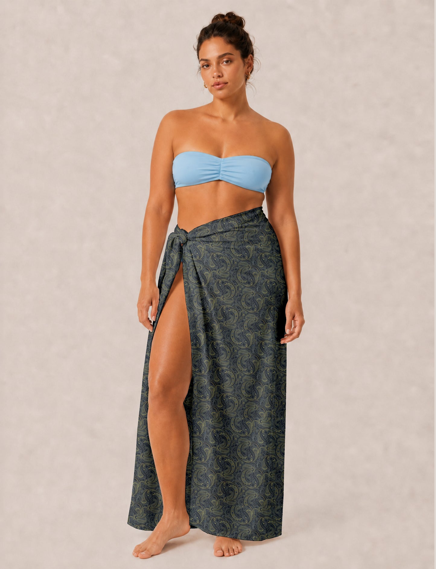 Explore sustainable elegance with our PAREO – a versatile piece for conscious fashion enthusiasts. More than an accessory, it's a statement of ethical clothing and green fashion. Ideal for getaways, this wrap-around works as a coverup, turban, or throw, showcasing our commitment to slow fashion, upcycled garments, and eco-friendly practices. Elevate your wardrobe with this eco-conscious and stylish pareo, a perfect addition to your collection of sustainable women's clothing.