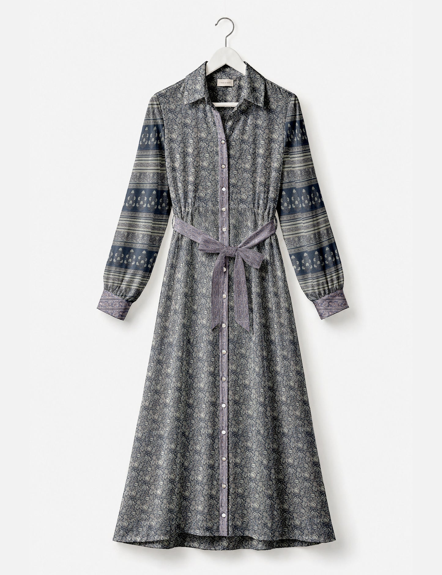 Long shirt dress - Grey Tropical