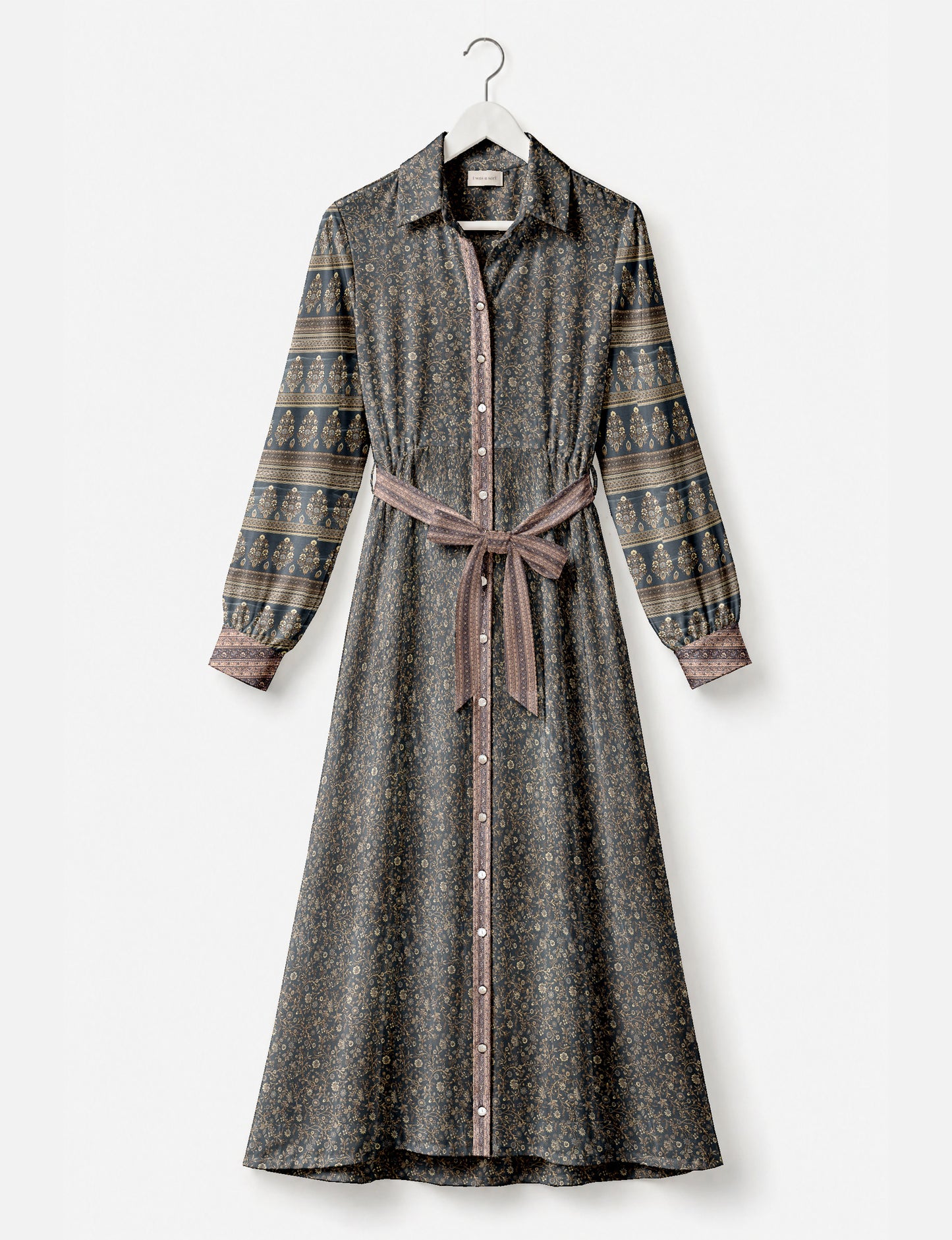 Long shirt dress - Grey Tropical