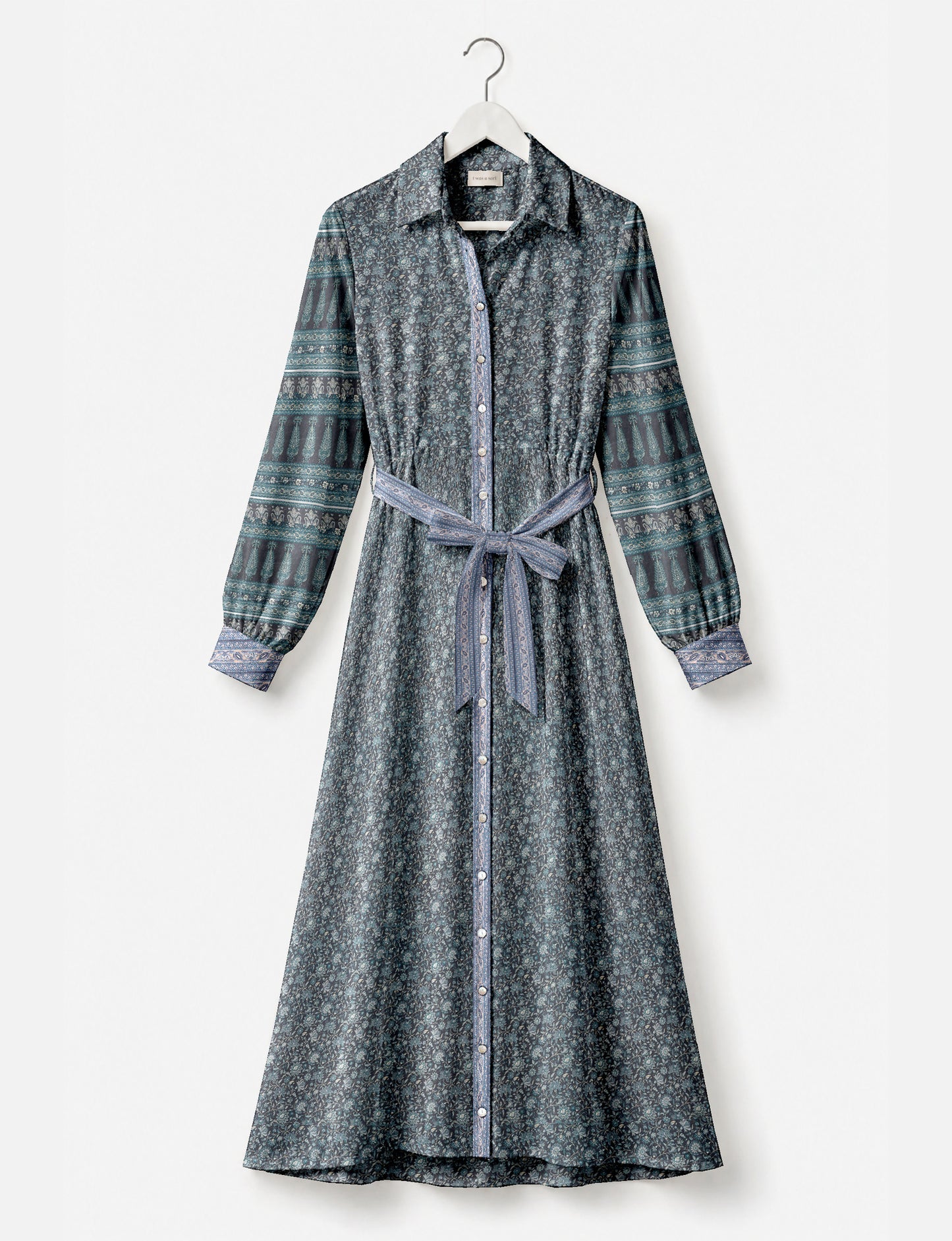 Long shirt dress - Grey Tropical