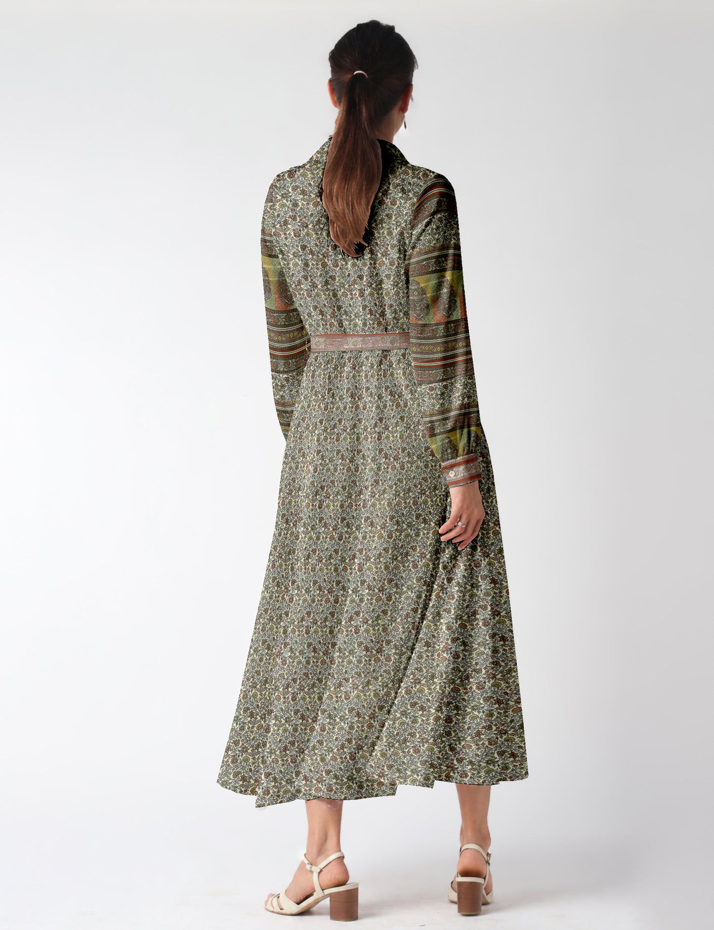 Long shirt dress - Grey Tropical