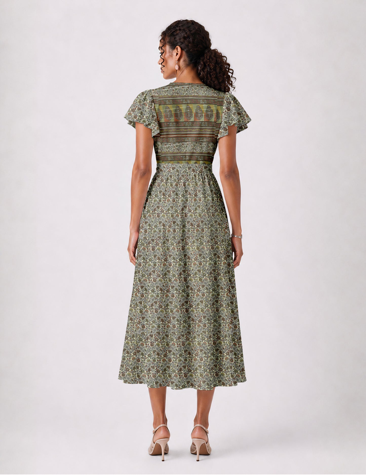 Wrap dress - Grey Tropical