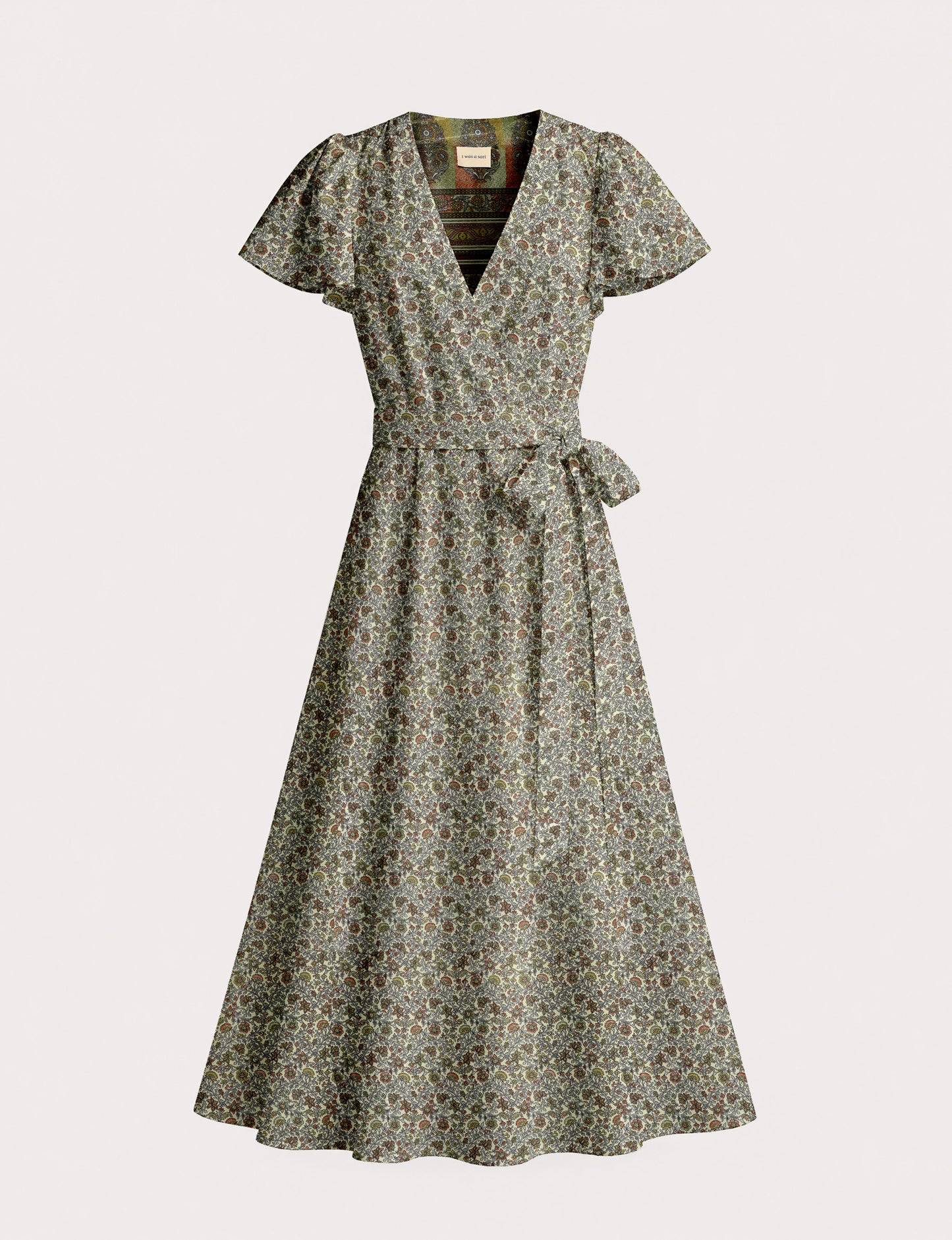 Wrap dress - Grey Tropical