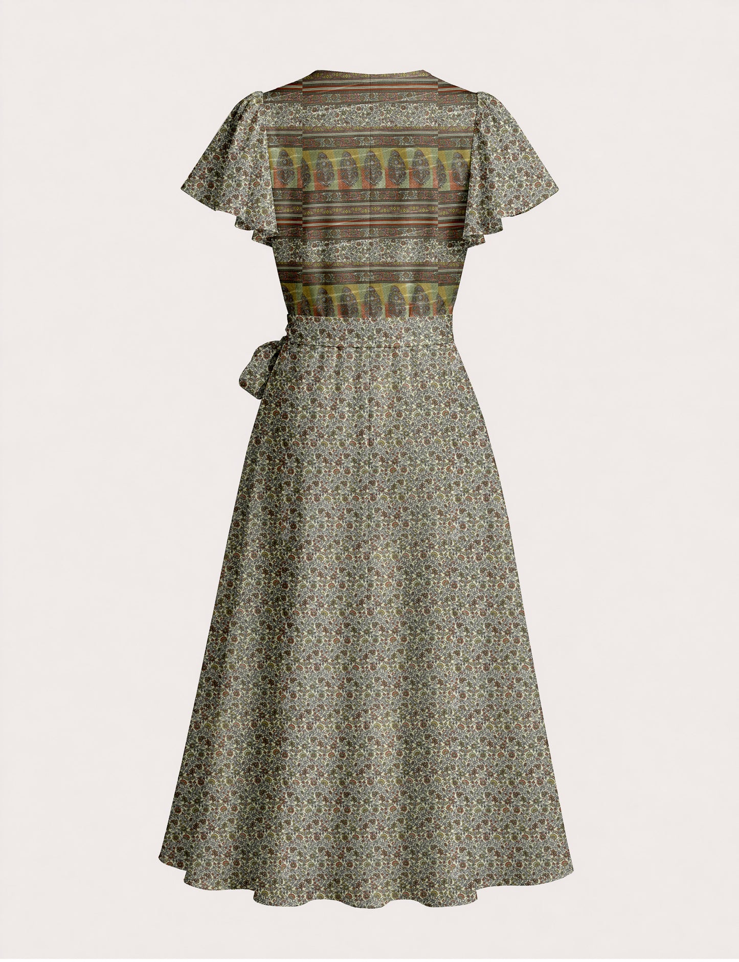 Wrap dress - Grey Tropical