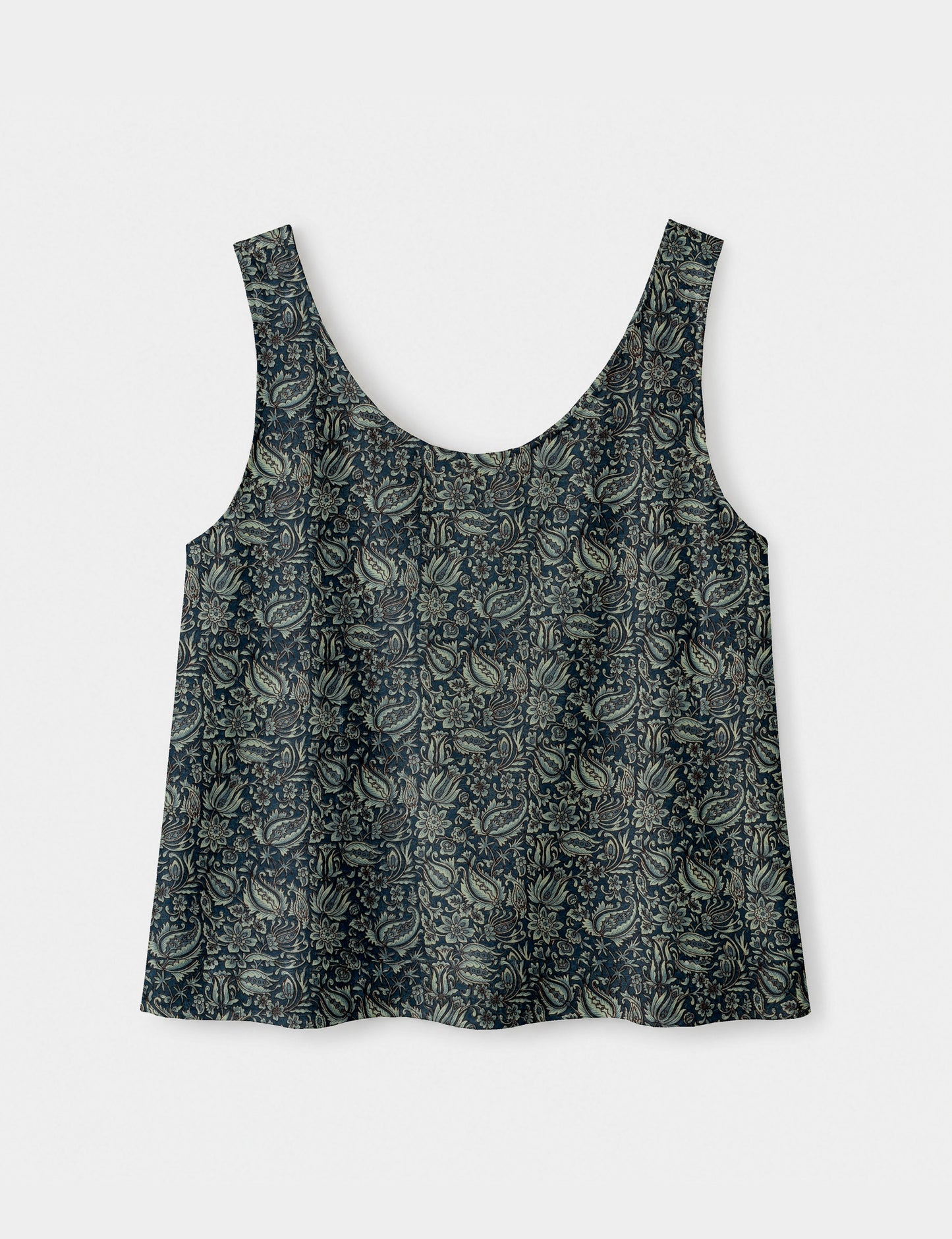 Sleeveless blouse - Grey Tropical