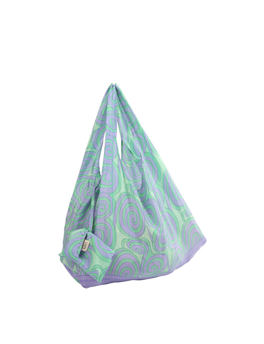 Stay eco-conscious with our Reusable Bag, handmade by Indian artisans from pre-loved saris. Silky and lightweight, this foldaway bag is perfect for your on-the-go lifestyle. Each piece is a unique statement of ethical fashion, embracing sustainability and style.