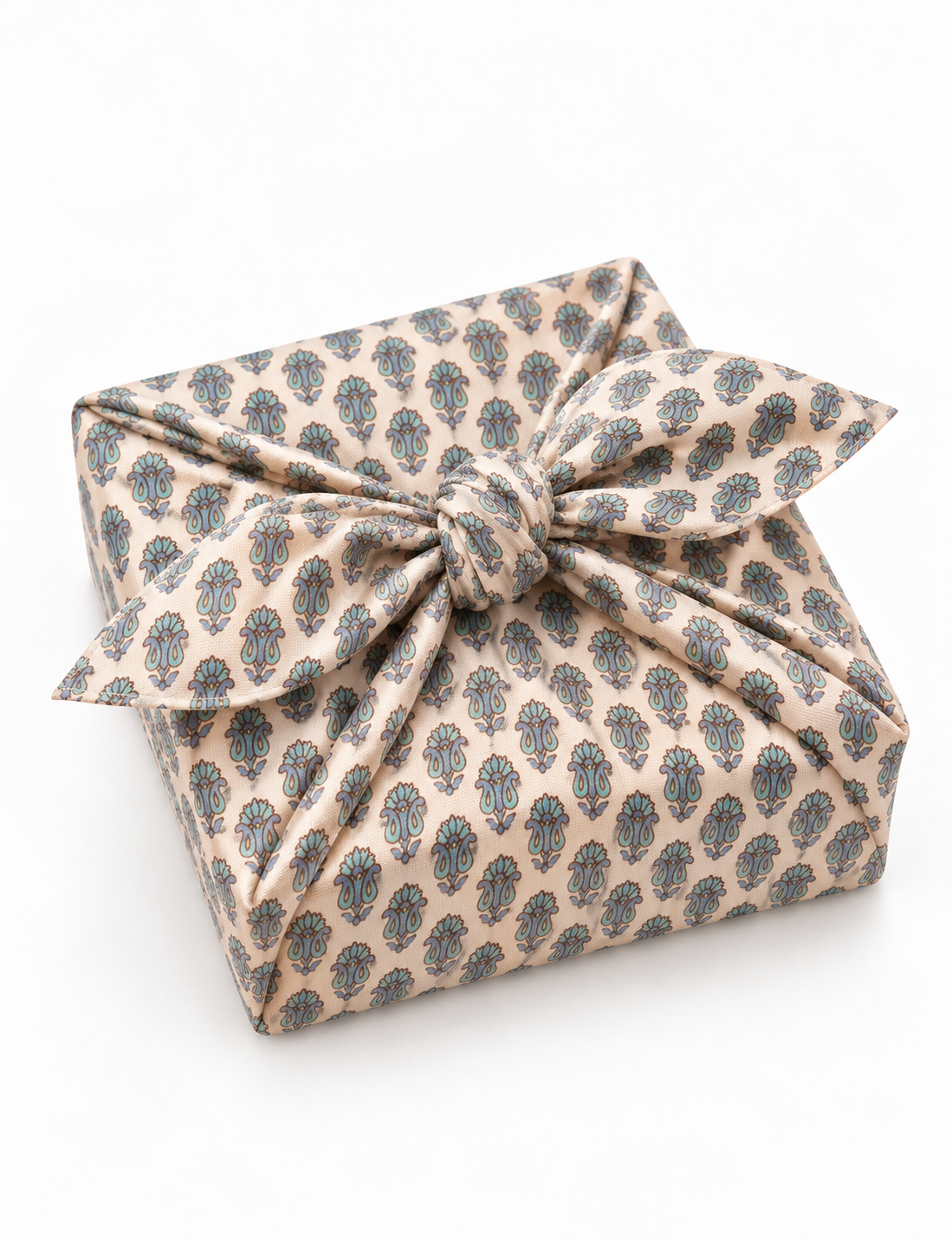 A delicately handcrafted wrap made from recycled sari offcuts, blending sustainable fashion with conscious design. This eco-friendly product showcases the beauty of upcycling and green fashion, making it a perfect accessory for those supporting circular fashion and products made from textile waste.