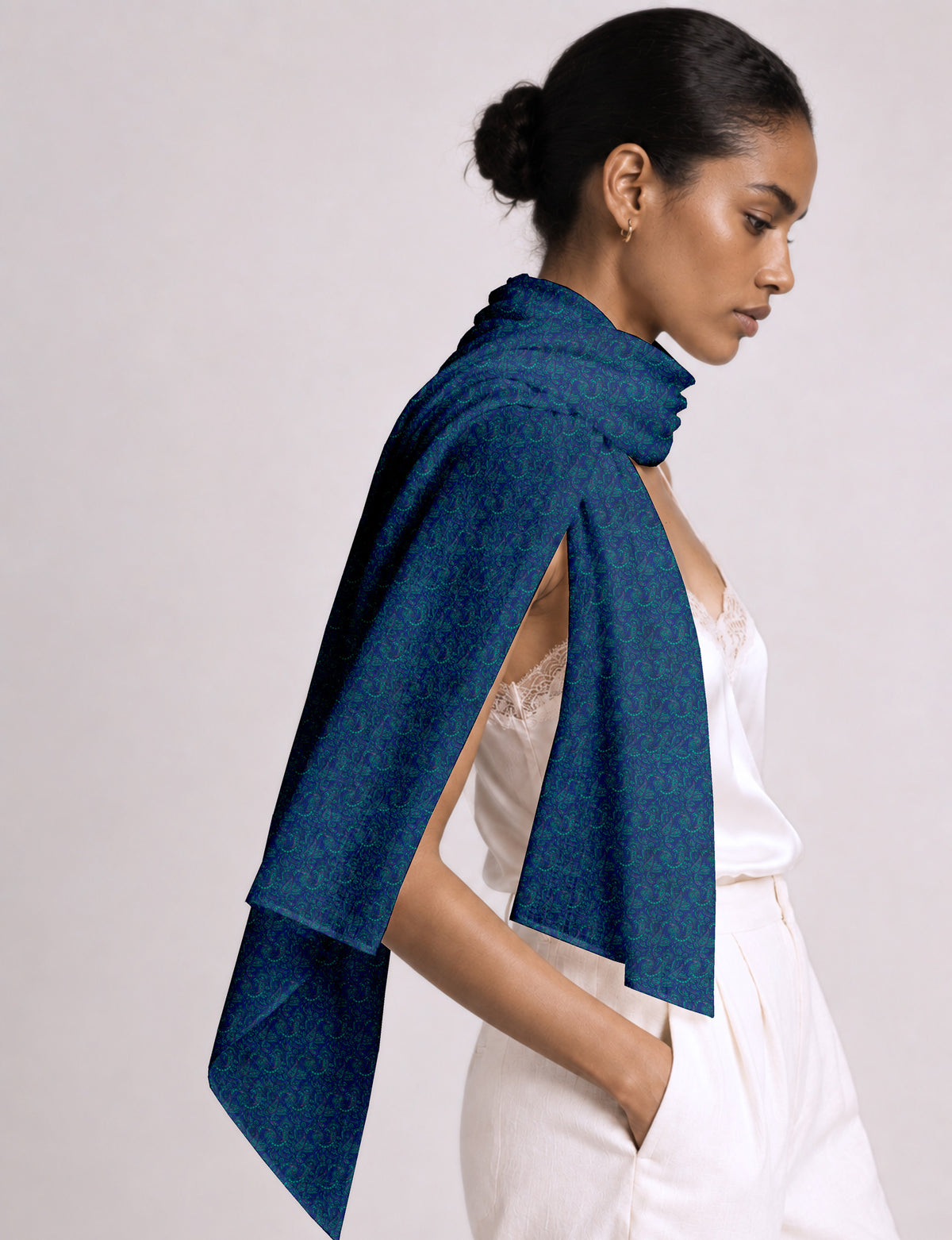 Wrap yourself in style with our printed rectangular stole, designed for neck, shoulders, or waist. Ethically crafted and embracing sustainability, this versatile accessory is a perfect addition to your wardrobe. Experience the beauty of eco-friendly fashion with our conscious clothing collection.