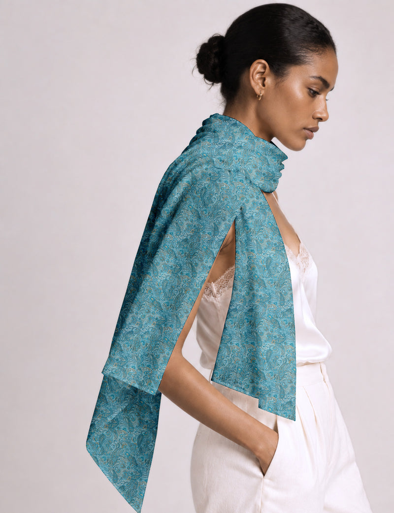 Wrap yourself in style with our printed rectangular stole, designed for neck, shoulders, or waist. Ethically crafted and embracing sustainability, this versatile accessory is a perfect addition to your wardrobe. Experience the beauty of eco-friendly fashion with our conscious clothing collection.