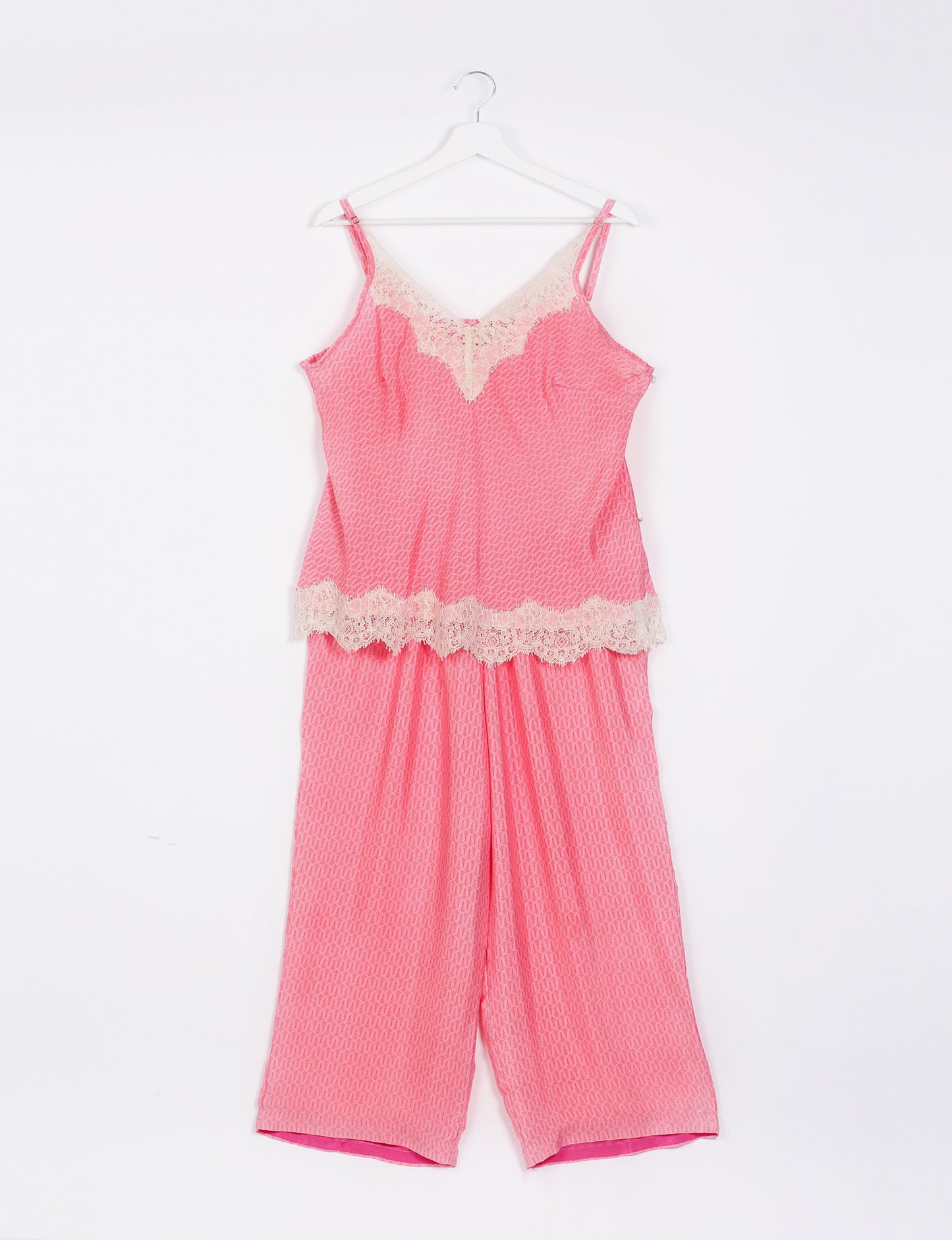 Pj Set Long - Pink Micro Design