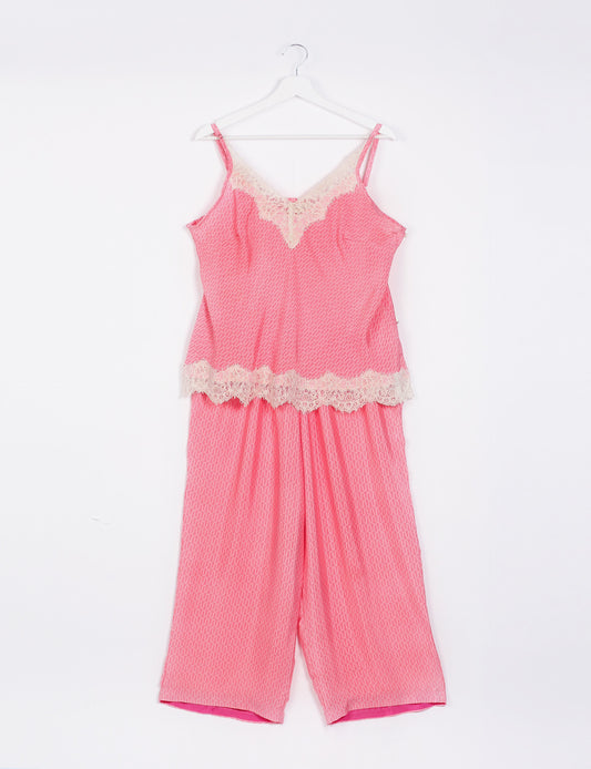 Pj Set Long - Pink Micro Design