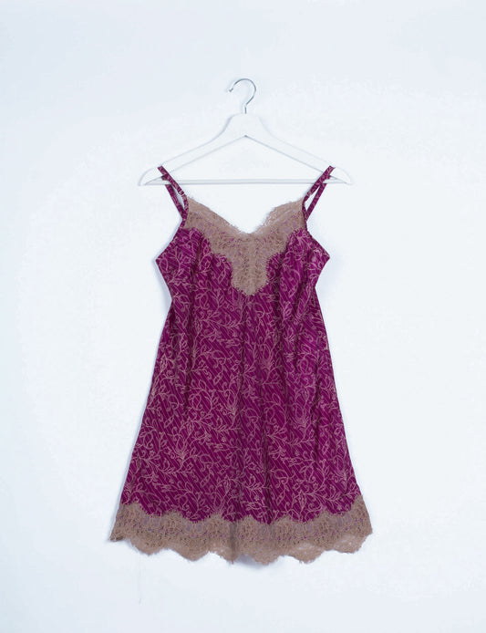 Night Dress - Pink Abstract