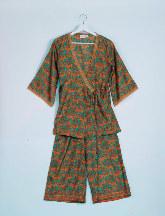 Tunic Set - Green Paisley