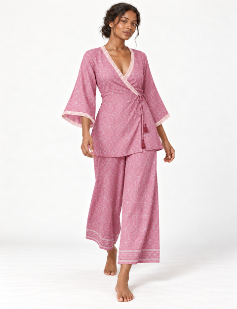 Tunic Set - Pink Geometric