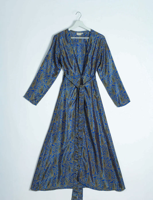 Beach Robe - Grey Floral