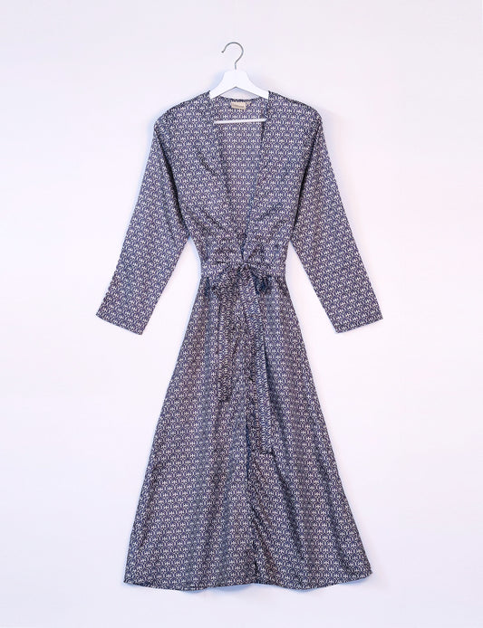 Beach Robe - Grey Micro Design