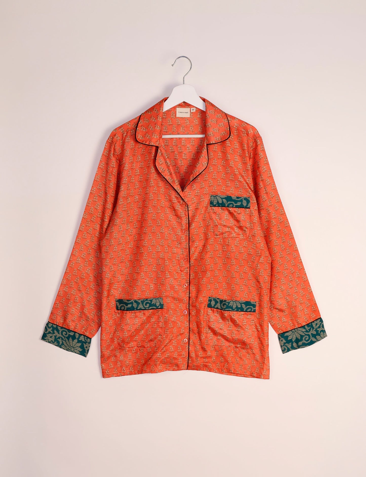 Pj Set Long With Long Sleeves - Orange Micro Design