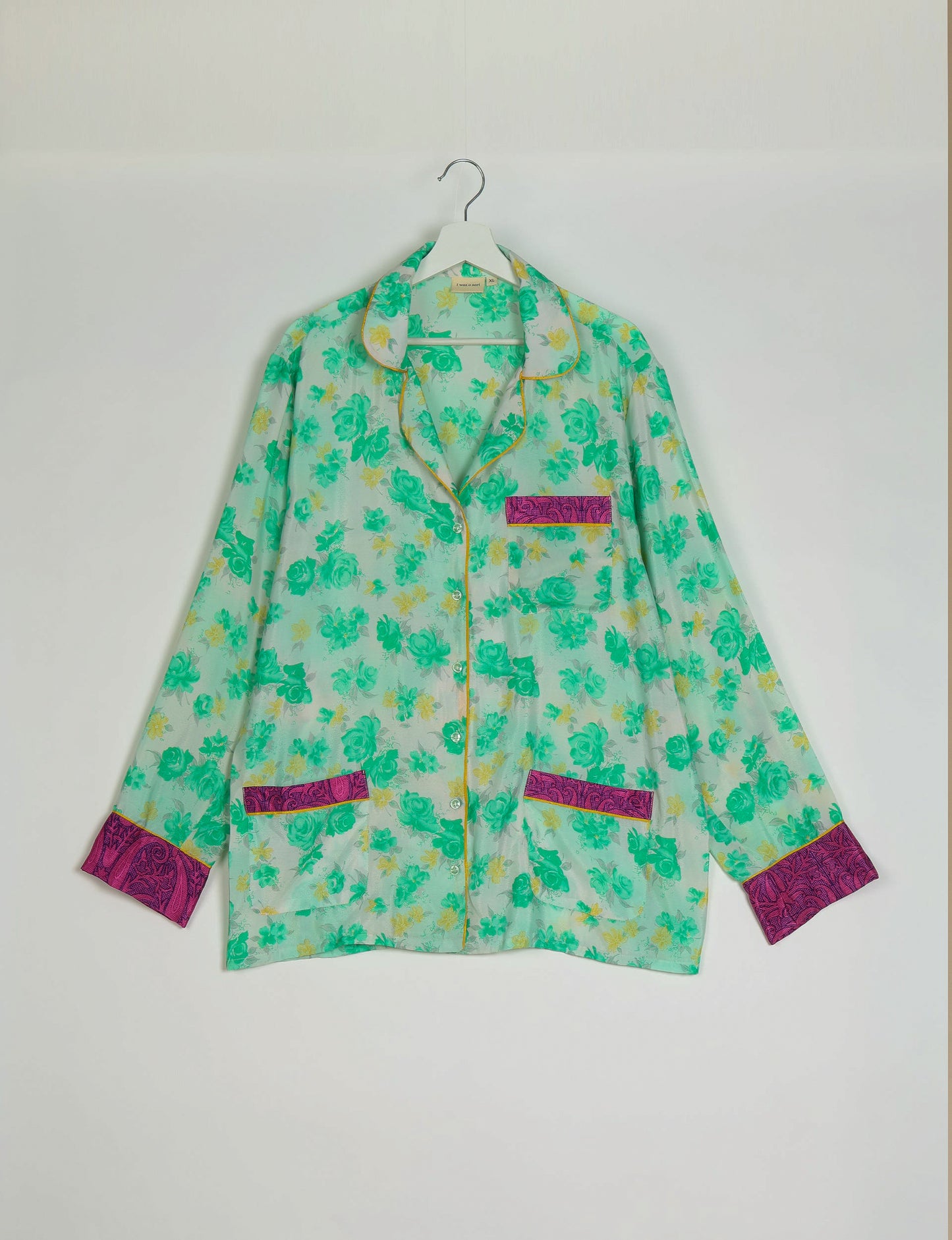 Pj Set Long With Long Sleeves - White Tropical