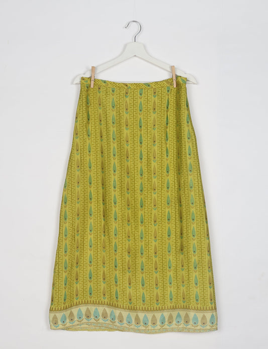 A Line Skirt - Yellow Leaves