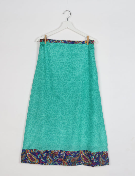 A Line Skirt - Blue Tropical