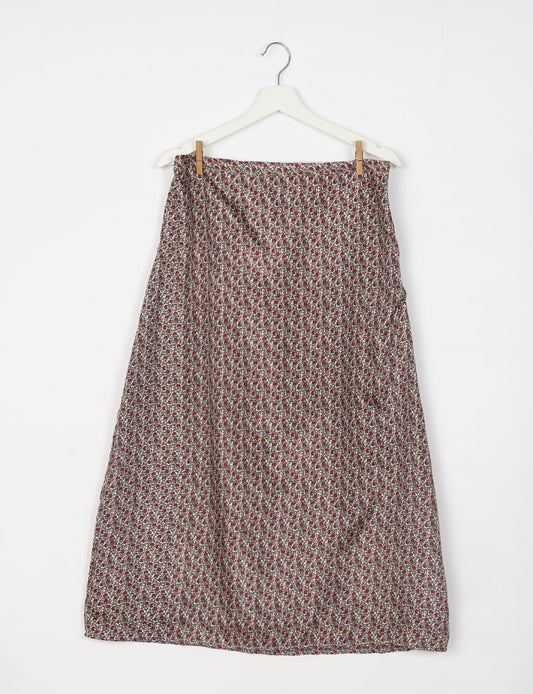 A Line Skirt - Red Tropical