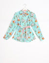 Chemise avec ceinture - Green Tropical