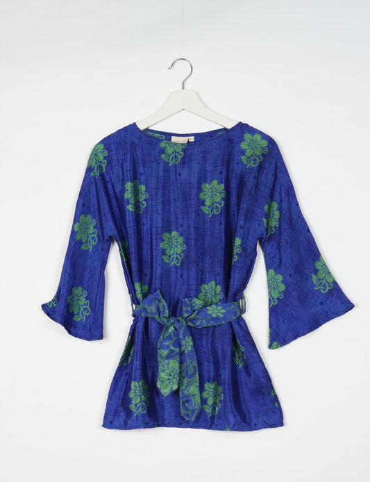 Upcycled women’s Belt Top made from pre-loved saris, showcasing eco friendly cloth, carbon neutral clothing, circular fashion design, environmentally friendly clothing, and second hand clothing elegance.