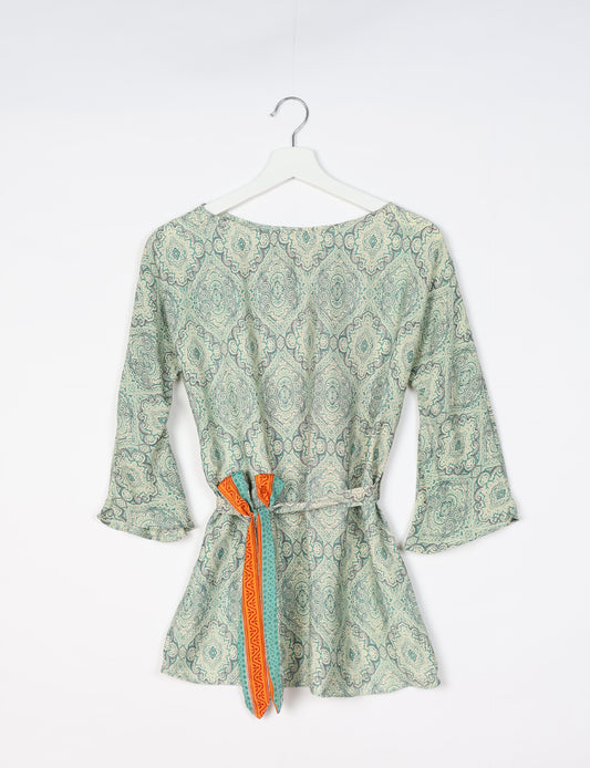 Belt Top - Yellow Paisley