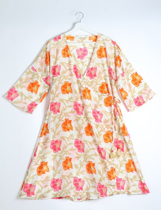 Sunset Coat - White Leaves