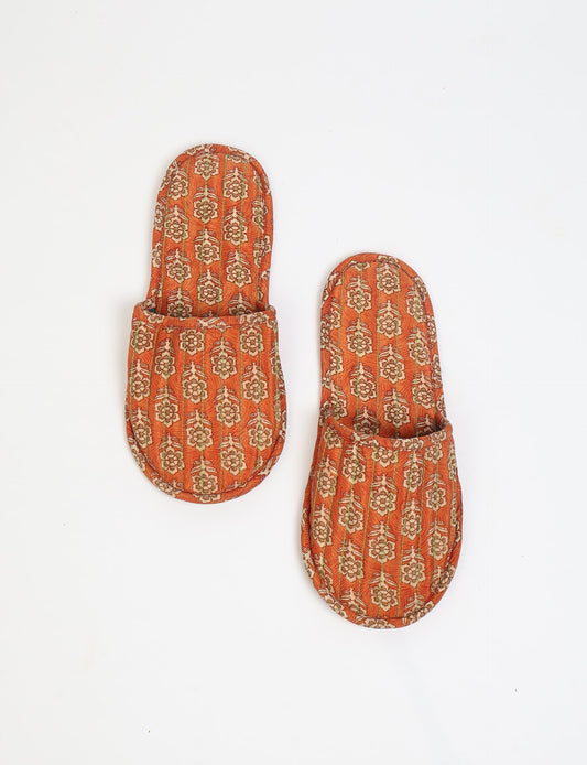 Elevate your downtime with our Quilted Slippers. Ethical, sustainable, and crafted by female artisans in Mumbai, these slippers offer cushioned comfort with a touch of chic style. Warm on the inside, fashionable on the outside, step into sustainable luxury.