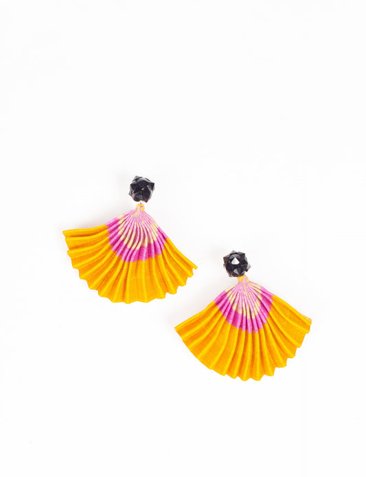 Elevate your style sustainably with our PLEATED EARRINGS – a harmonious blend of ethical fashion and eco-conscious design. Fashioned using innovative heat setting techniques on pre-loved Indian saris, these accessories showcase a commitment to slow fashion and upcycled fashion. Enjoy planet-friendly charm with hypoallergy tested metal hooks, nickel, and lead-free for a skin-friendly touch.