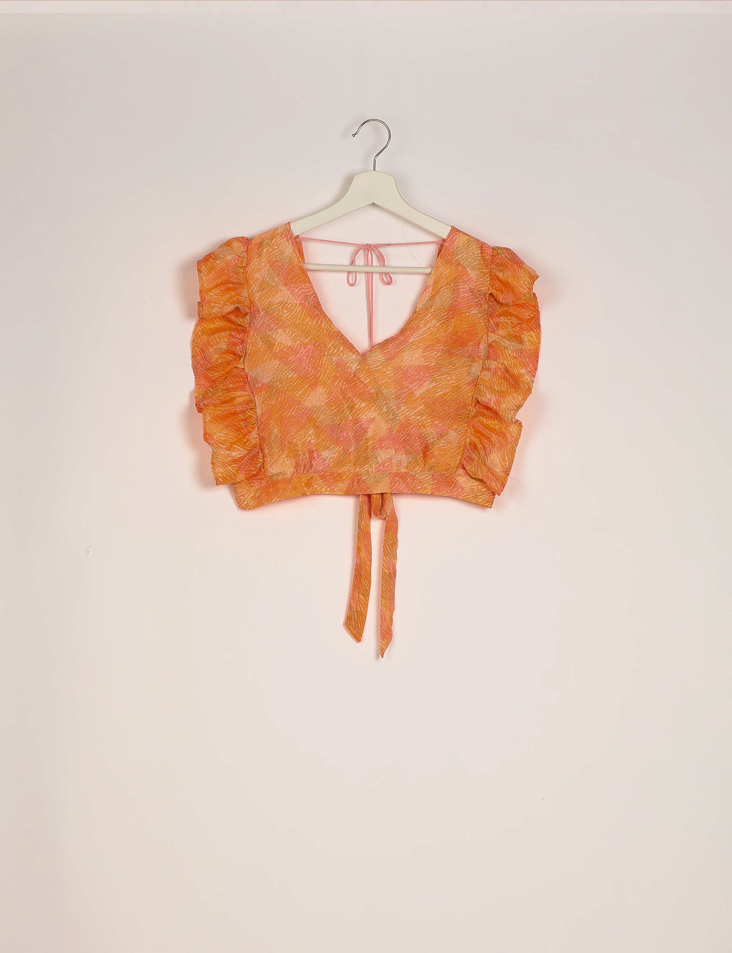 Frill Skirt Set - Orange Abstract