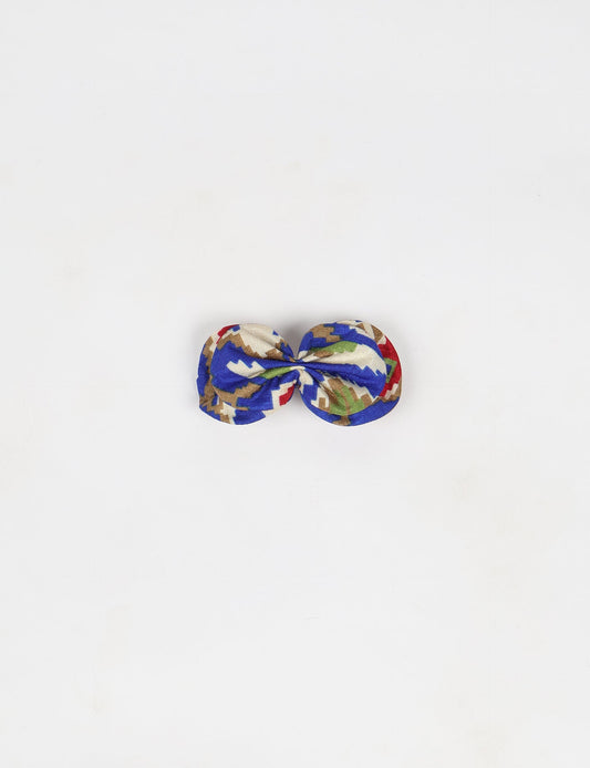 Stylish upcycled women's hairclip made from eco friendly products, reflecting the essence of upcycling fashion, ethical clothing, and sustainable apparel—ideal for those embracing slow fashion and earth friendly clothing.