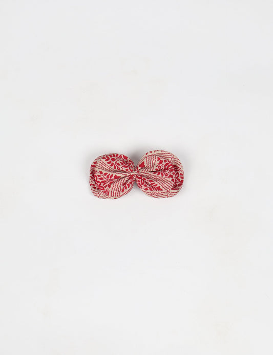 Stylish upcycled women's hairclip made from eco friendly products, reflecting the essence of upcycling fashion, ethical clothing, and sustainable apparel—ideal for those embracing slow fashion and earth friendly clothing.