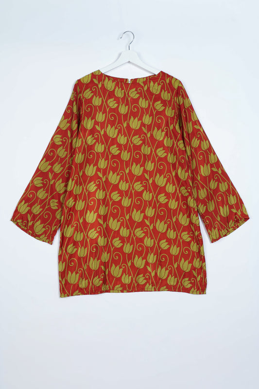 Swing Dress - Orange Floral