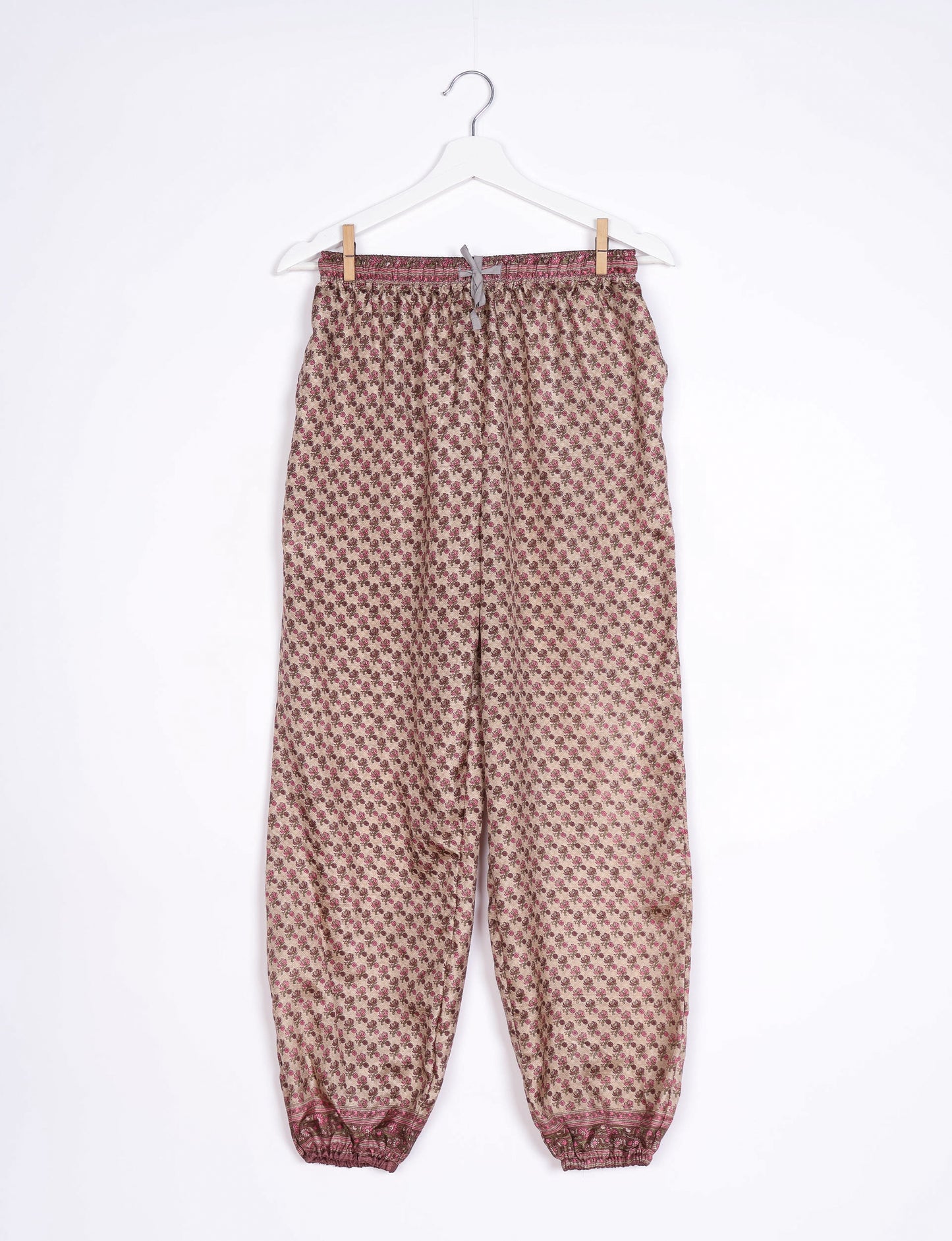 Jogger Pants - Beige Micro Design