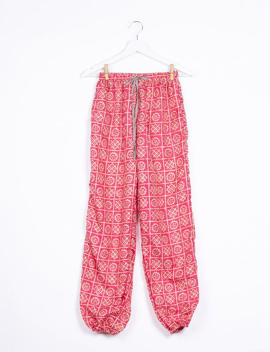 Jogger Pants - Pink Indian Ethnic