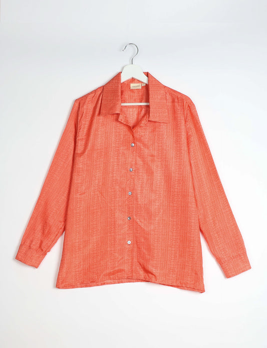 Resort Shirt - Orange Abstract