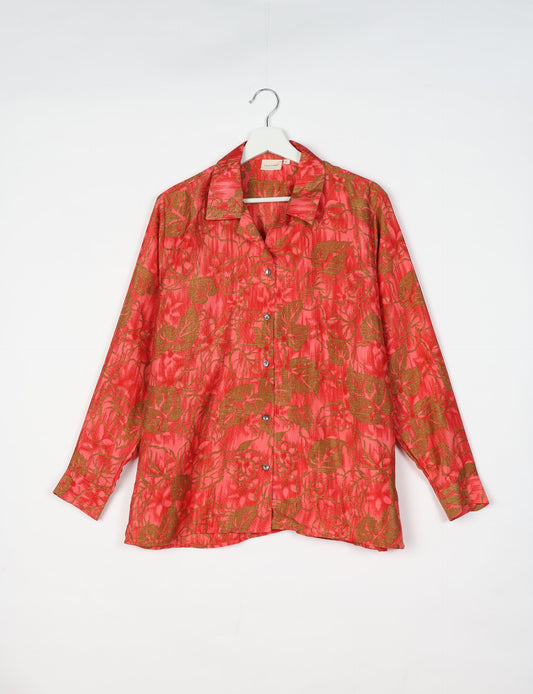 Resort Shirt - Orange Leaves