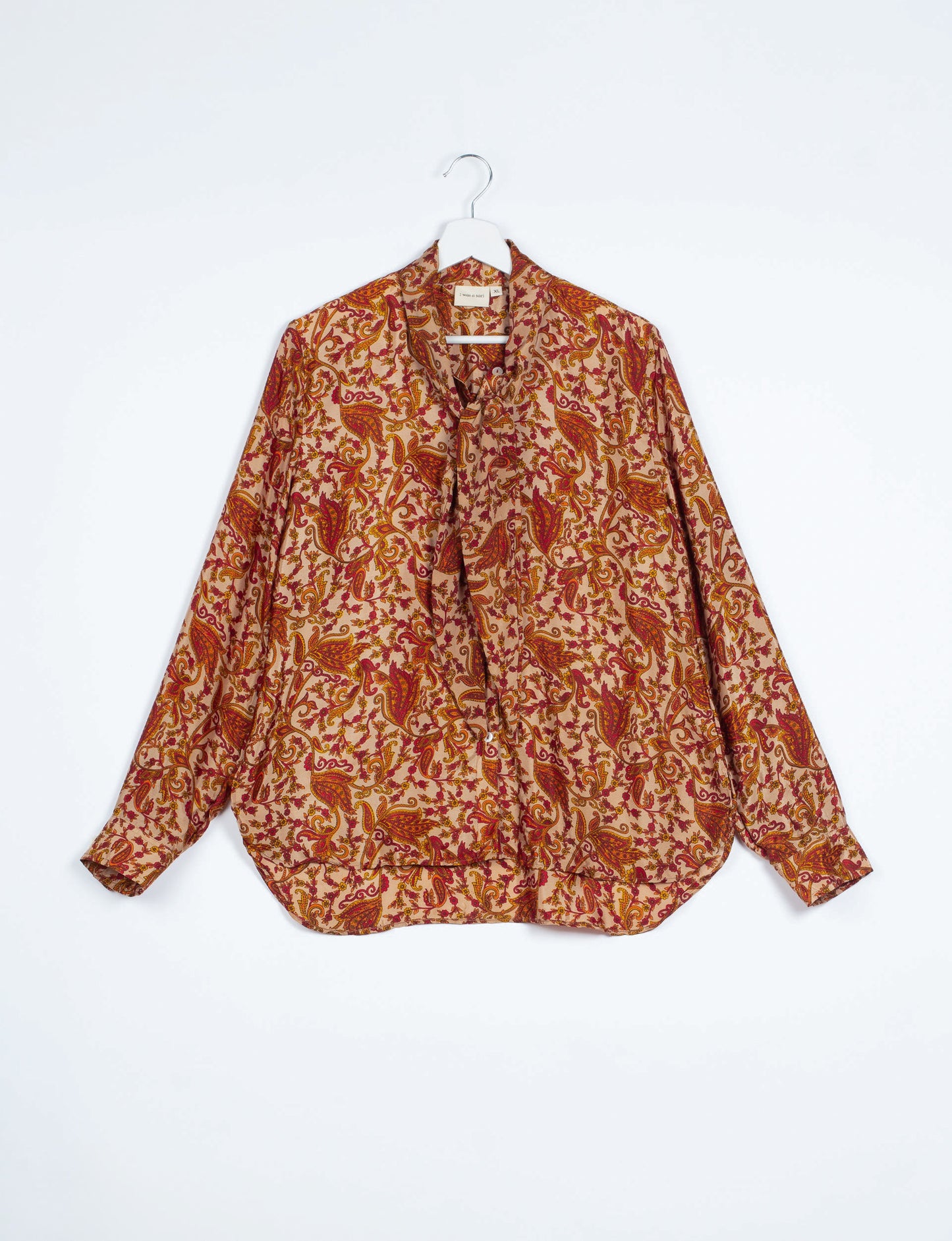 Camicia con papillon - Arancione astratto