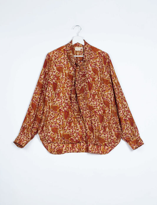 Bowtie Shirt - Orange Abstract