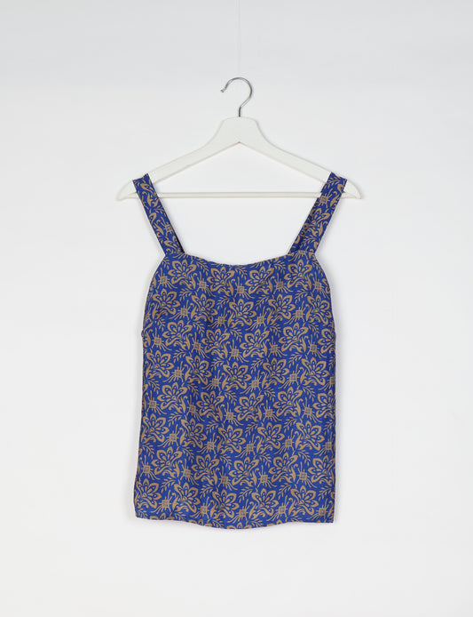 Strap Top - Blue Floral